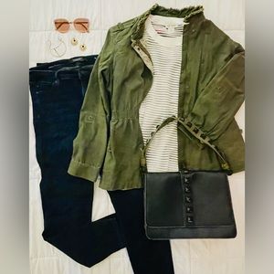 Steve Madden Black and Camo Green Purse